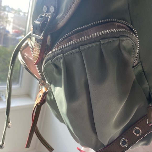 MZ Wallace Marlena Army Green Nylon Backpack Olive - Picture 5 of 16